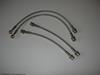 Serie 4 tubi freno flessibili PTFE-INOX per uso competizione.